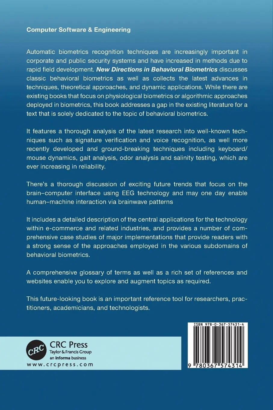 Rückseite: 9780367574314 | New Directions in Behavioral Biometrics | Khalid Saeed | Taschenbuch