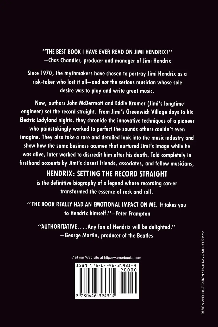 Rückseite: 9780446394314 | Hendrix | John Mcdermott (u. a.) | Taschenbuch | Englisch | 1992