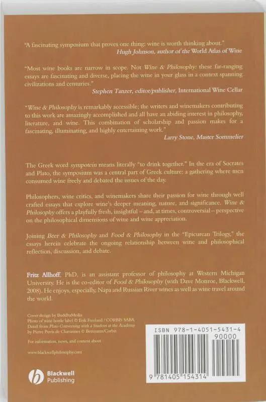 Rückseite: 9781405154314 | Wine and Philosophy | A Symposium on Thinking and Drinking | Allhoff