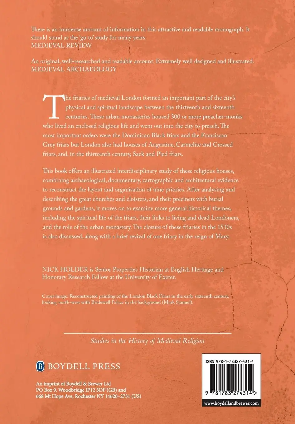 Rückseite: 9781783274314 | The Friaries of Medieval London | From Foundation to Dissolution