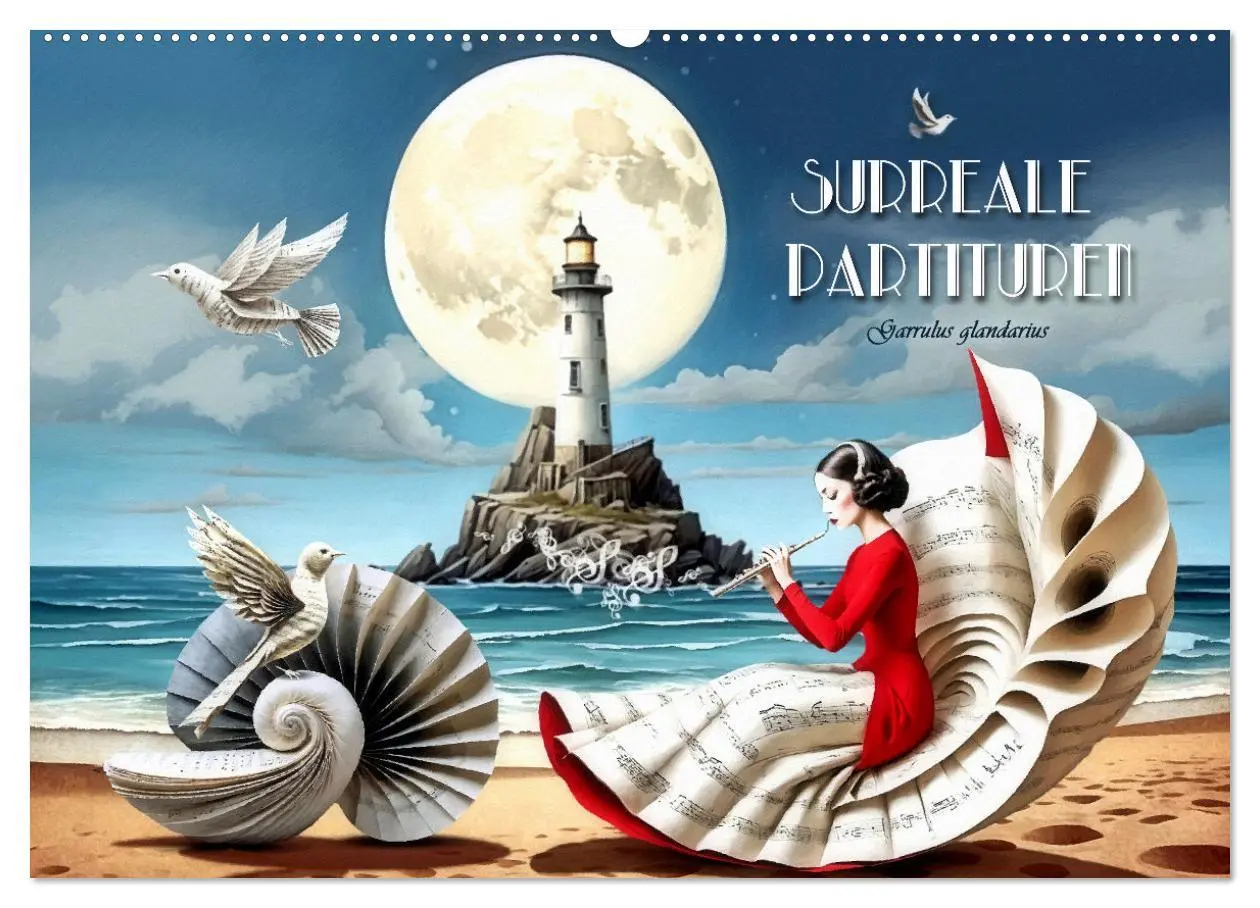Cover: 9783457364314 | Surreale Partituren (Wandkalender 2026 DIN A2 quer), CALVENDO...