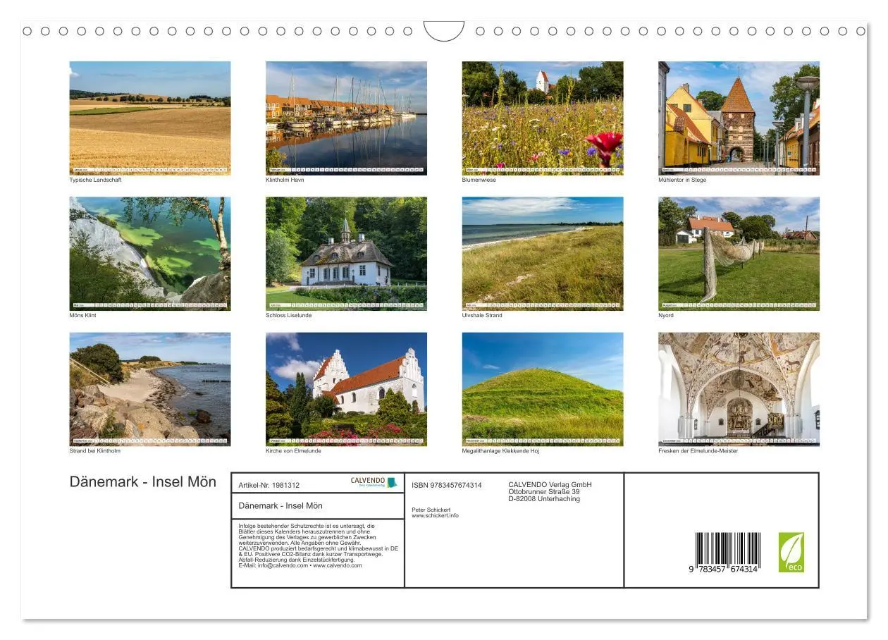 Bild: 9783457674314 | Dänemark - Insel Mön (Wandkalender 2026 DIN A3 quer), CALVENDO...