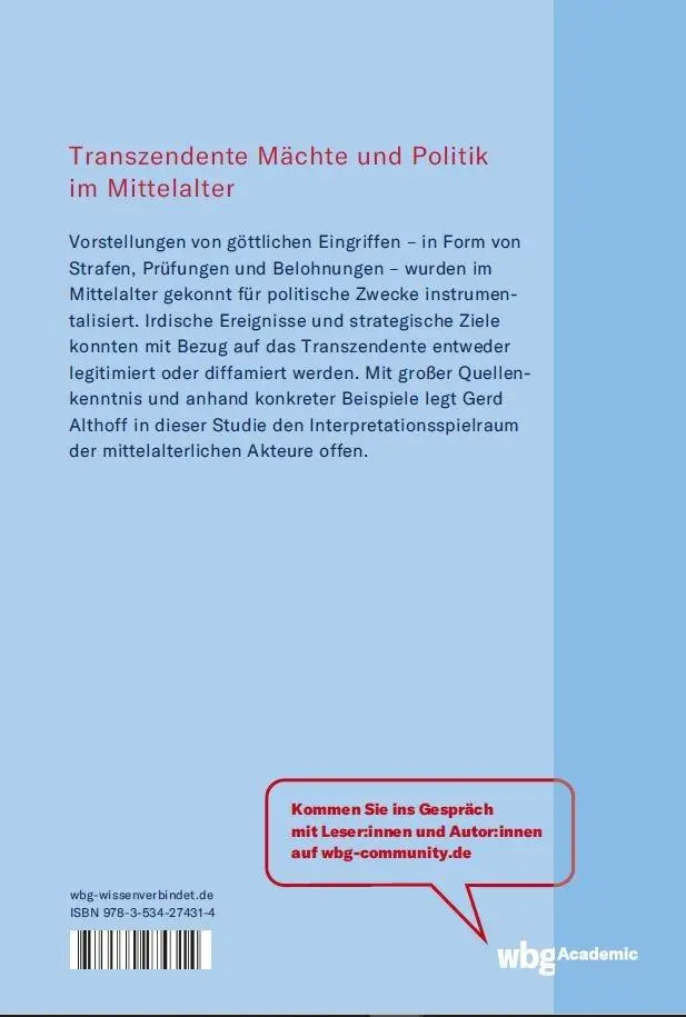 Bild: 9783534274314 | Gott belohnt, Gott straft | Gerd Althoff | Buch | 312 S. | Deutsch