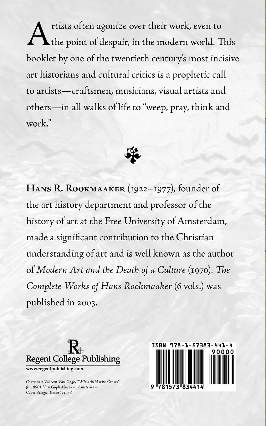 Rückseite: 9781573834414 | Art Needs No Justification | Hans R Rookmaaker | Taschenbuch | 2010