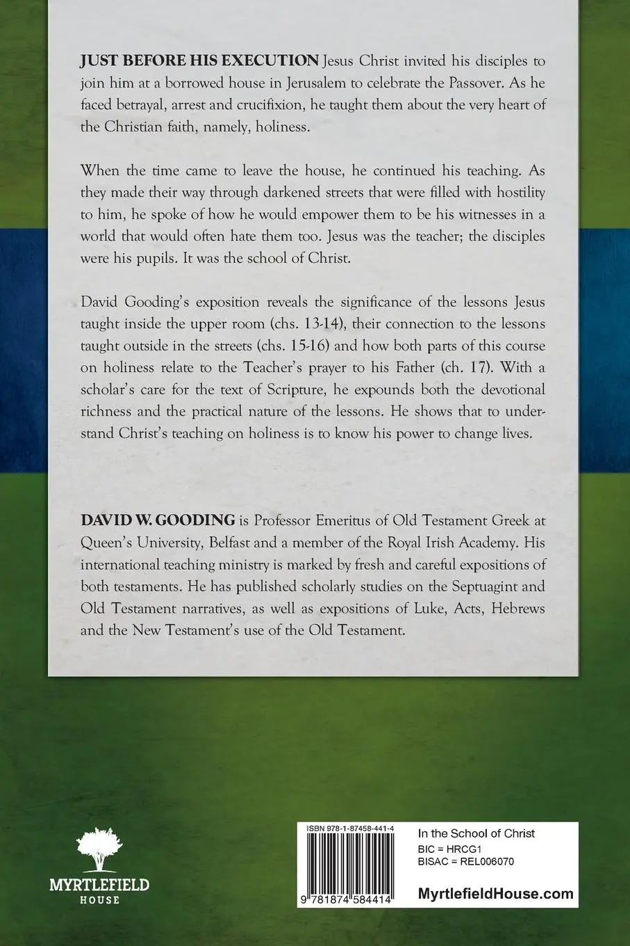 Rückseite: 9781874584414 | In the School of Christ | David Gooding | Taschenbuch | Englisch