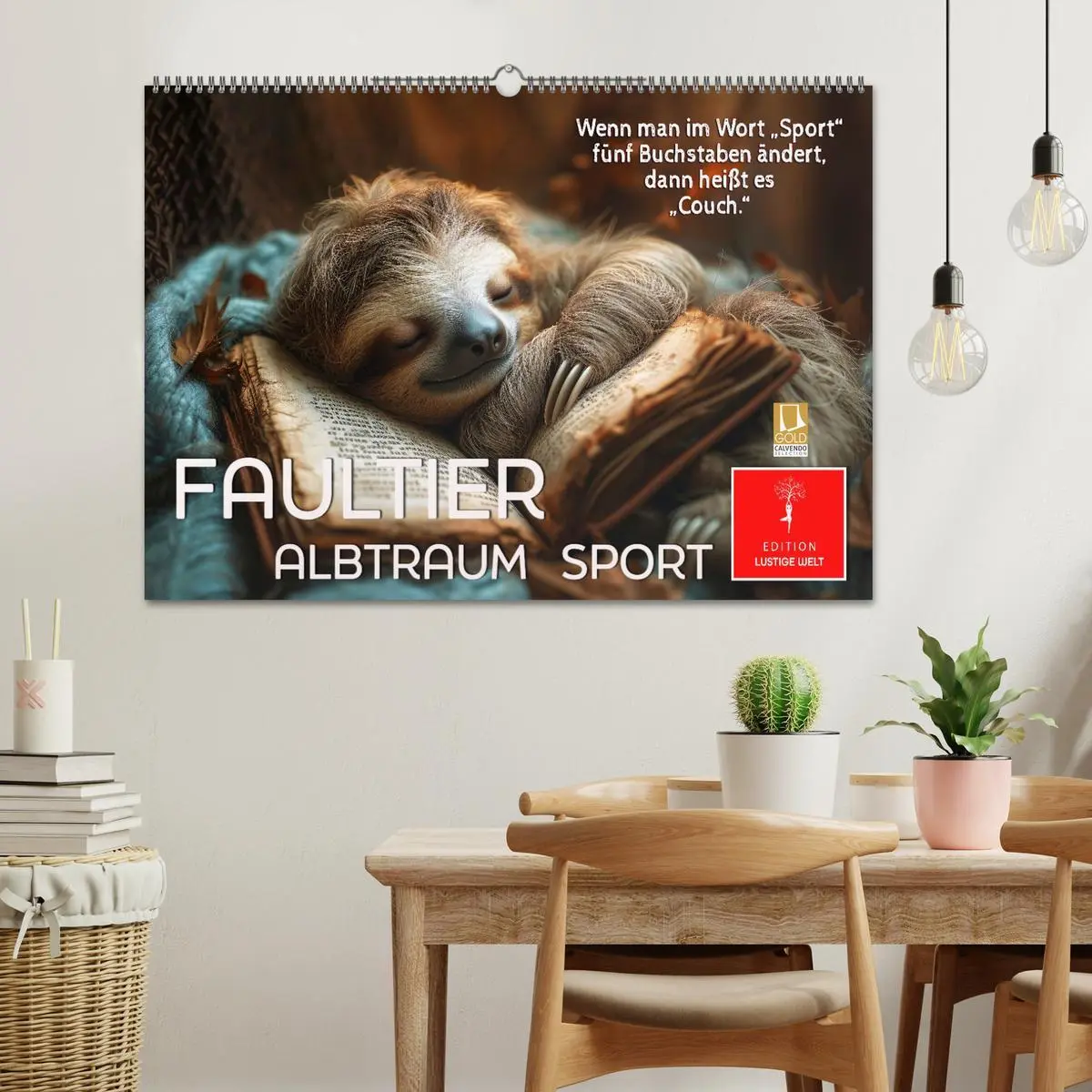 Bild: 9783457284414 | Faultier - Albtraum Sport (Wandkalender 2026 DIN A2 quer), CALVENDO...