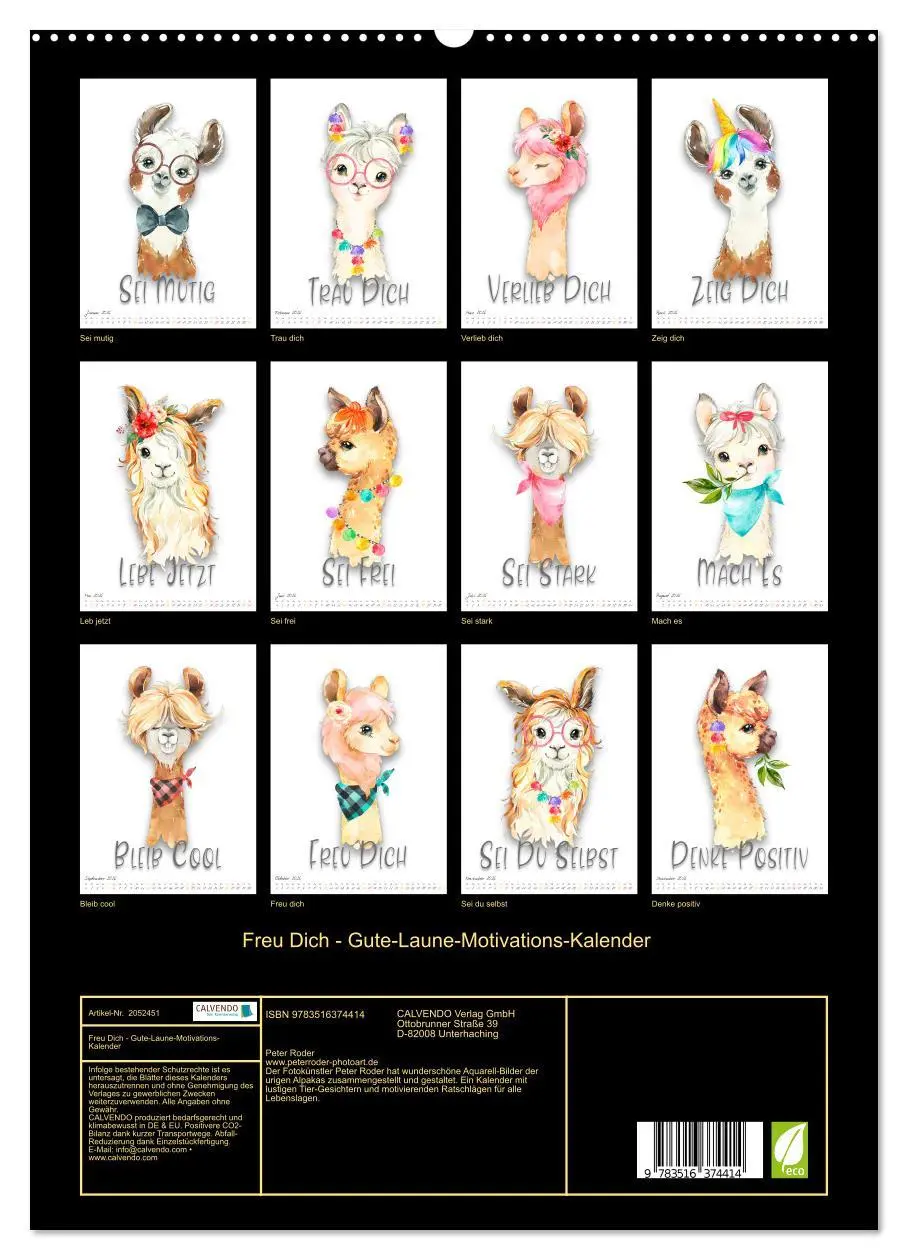 Bild: 9783516374414 | Freu Dich - Gute-Laune-Motivations-Kalender (hochwertiger Premium...