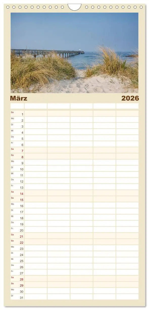 Bild: 9783516514414 | Familienplaner 2026 - NORDWEH-Bilder 2026 mit 5 Spalten...