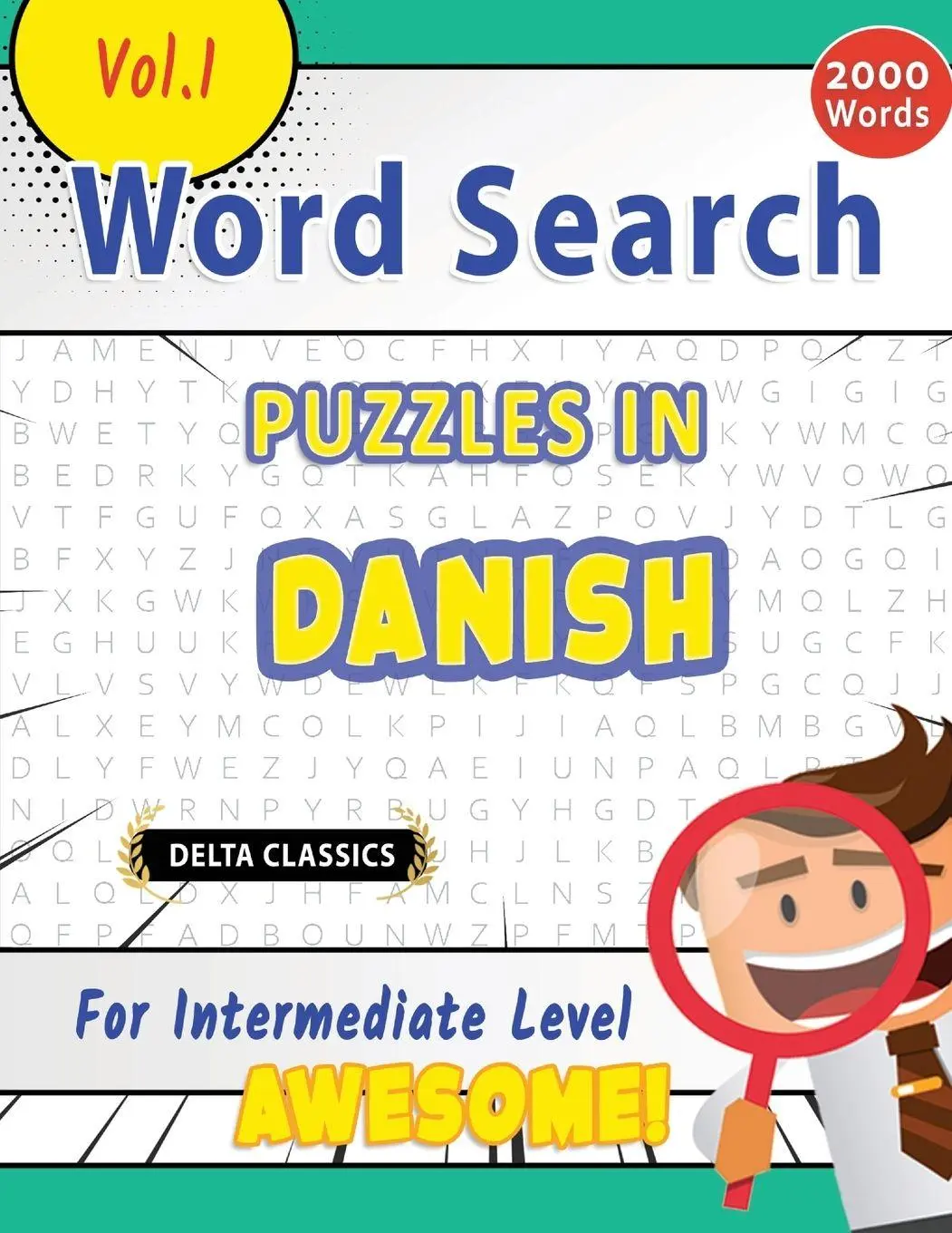 Cover: 9798349004414 | WORD SEARCH PUZZLES IN DANISH FOR INTERMEDIATE LEVEL - AWESOME!...