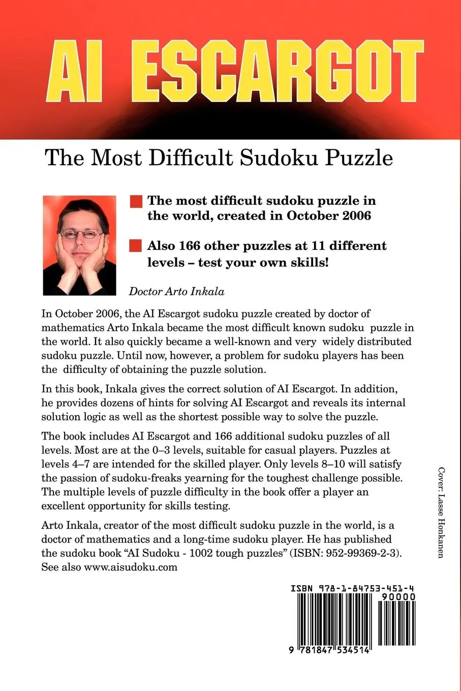 Rückseite: 9781847534514 | AI Escargot - The Most Difficult Sudoku Puzzle | Arto Inkala | Buch