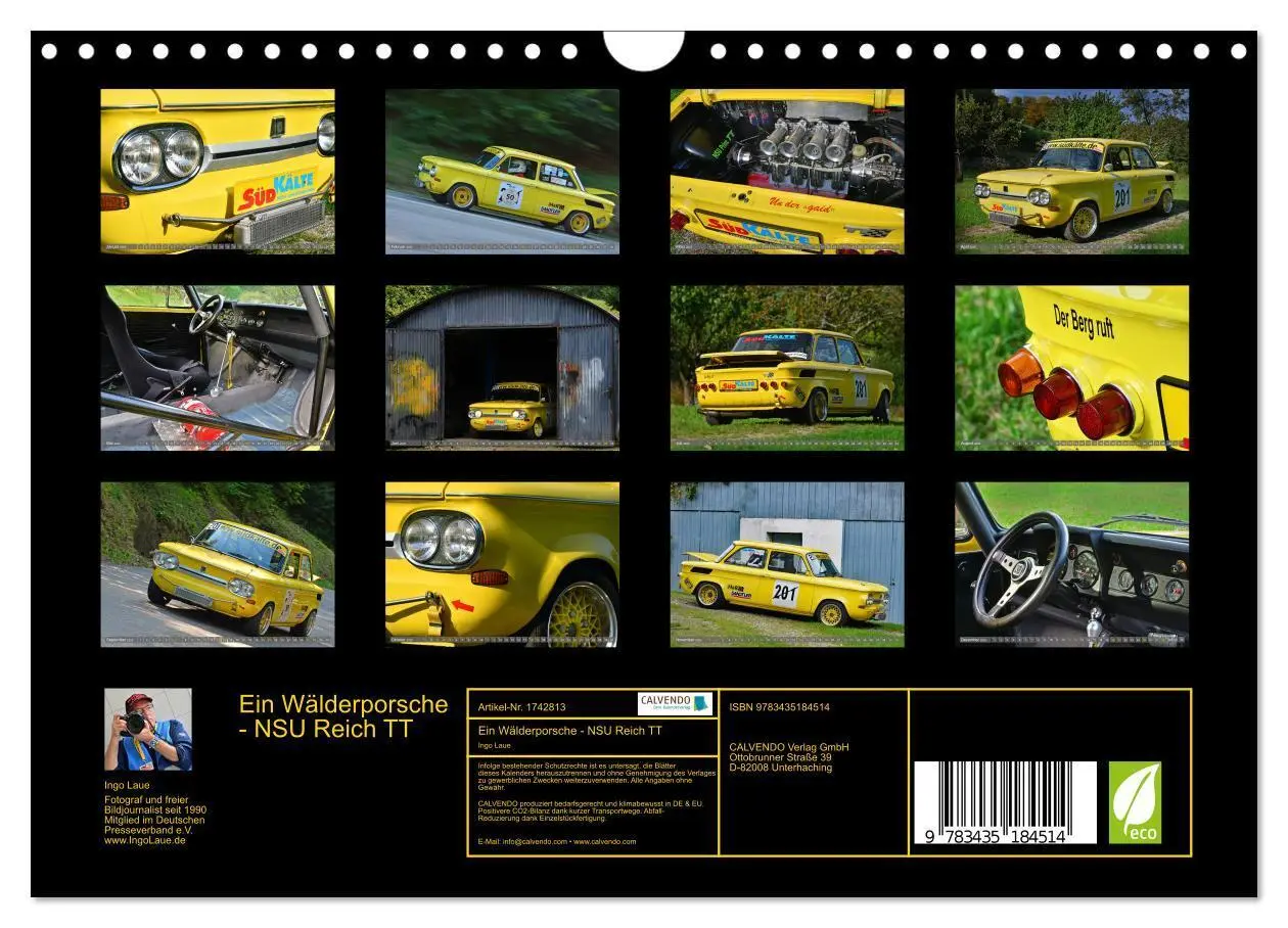 Bild: 9783435184514 | Ein Wälderporsche - NSU Reich TT (Wandkalender 2025 DIN A4 quer),...