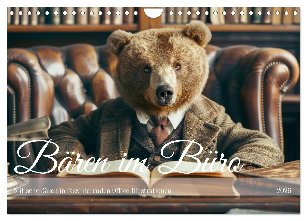 Cover: 9783457344514 | Bären im Büro (Wandkalender 2026 DIN A4 quer), CALVENDO Monatskalender