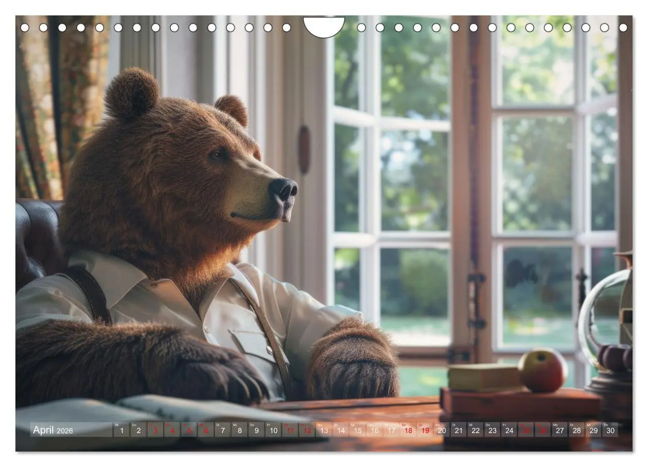 Bild: 9783457344514 | Bären im Büro (Wandkalender 2026 DIN A4 quer), CALVENDO Monatskalender