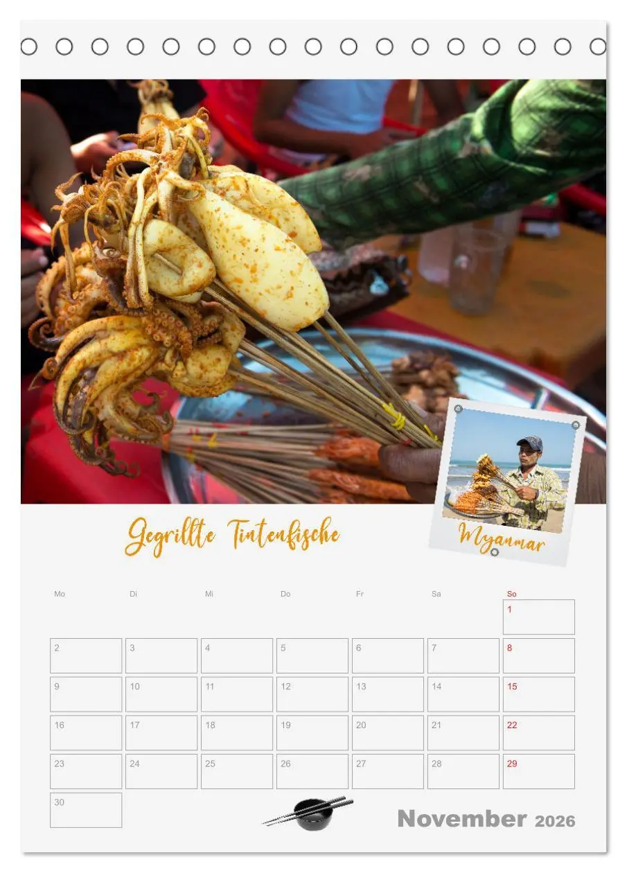 Bild: 9783516364514 | ASIA STREET FOOD - Der Küchenplaner (Tischkalender 2026 DIN A5...