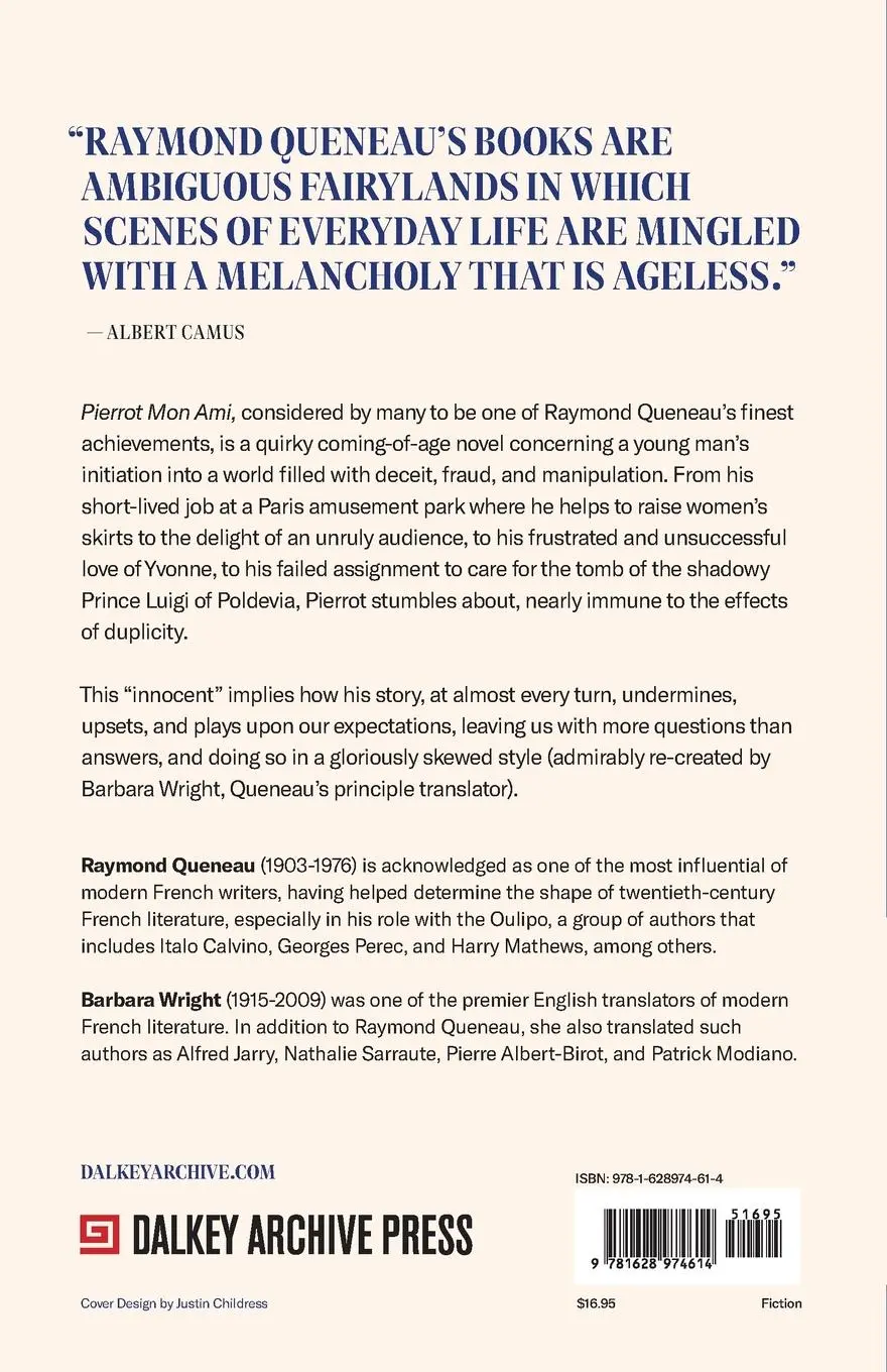 Rückseite: 9781628974614 | Pierrot Mon Ami | Raymond Queneau | Taschenbuch | Englisch | 2023