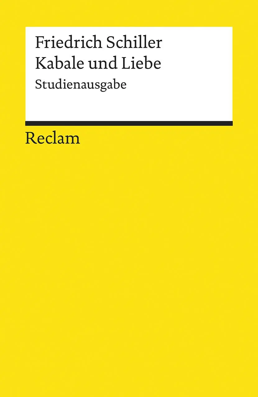 Cover: 9783150194614 | Kabale und Liebe | Studienausgabe | Friedrich Schiller | Taschenbuch