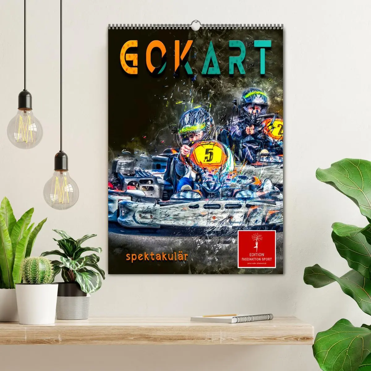 Bild: 9783516354614 | Gokart spektakulär (Wandkalender 2026 DIN A2 hoch), CALVENDO...