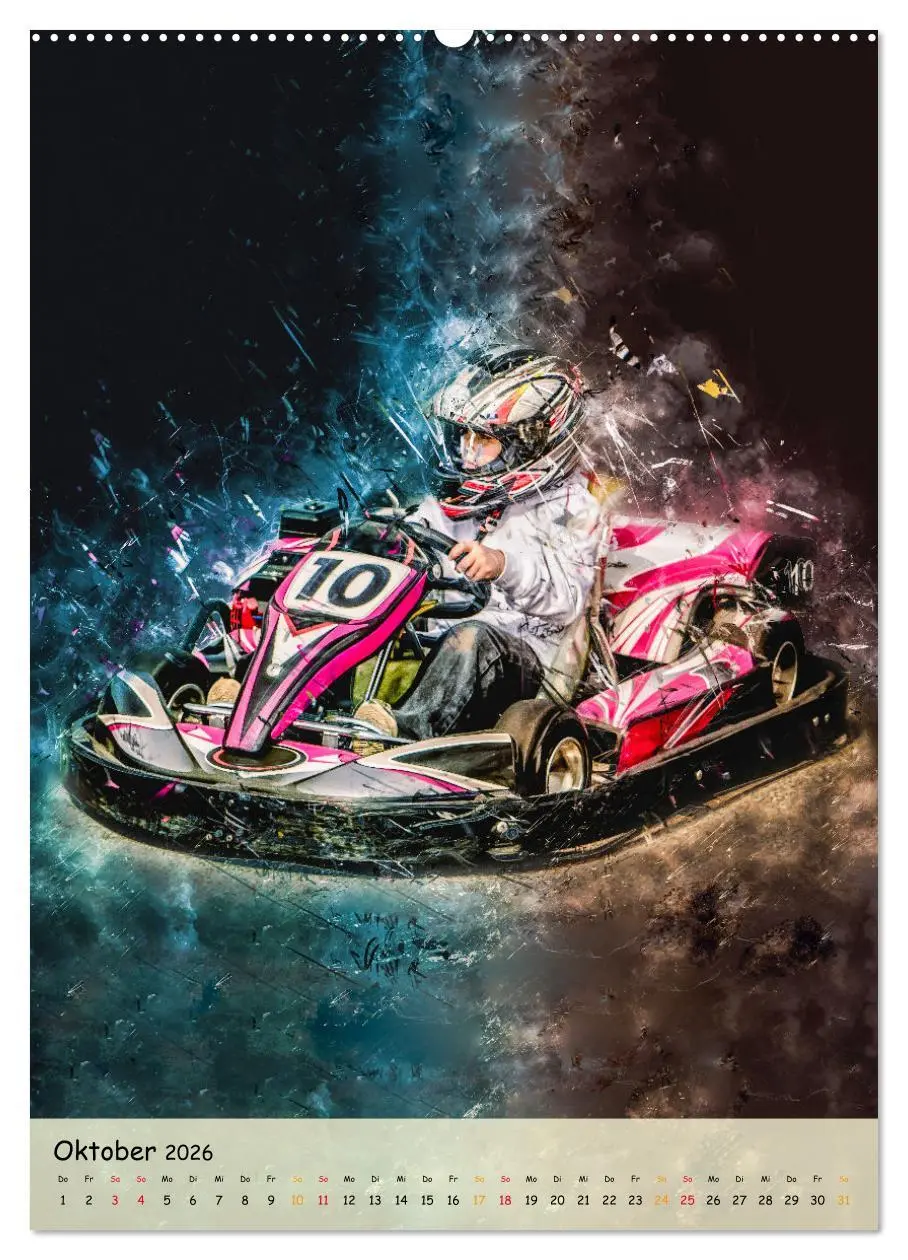 Bild: 9783516354614 | Gokart spektakulär (Wandkalender 2026 DIN A2 hoch), CALVENDO...