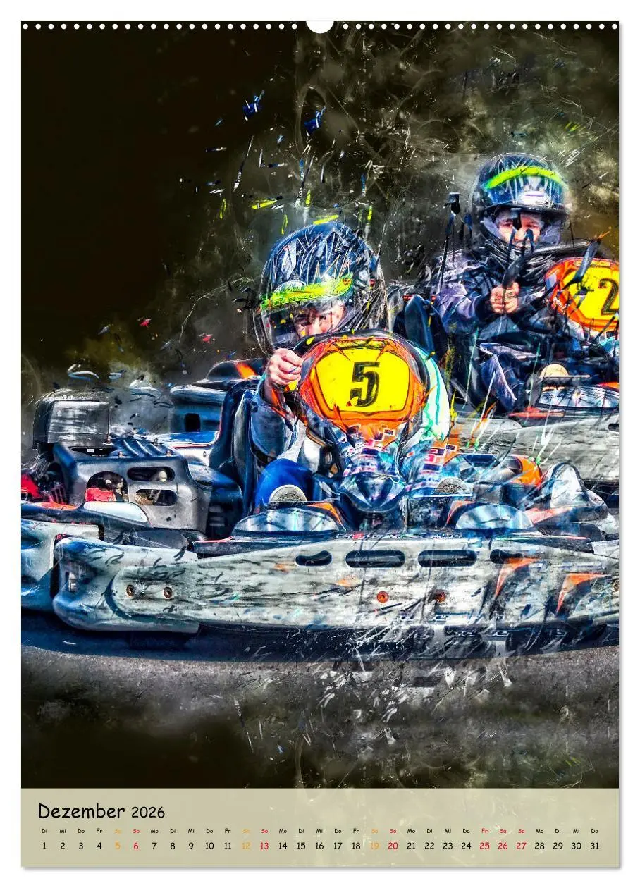 Bild: 9783516354614 | Gokart spektakulär (Wandkalender 2026 DIN A2 hoch), CALVENDO...
