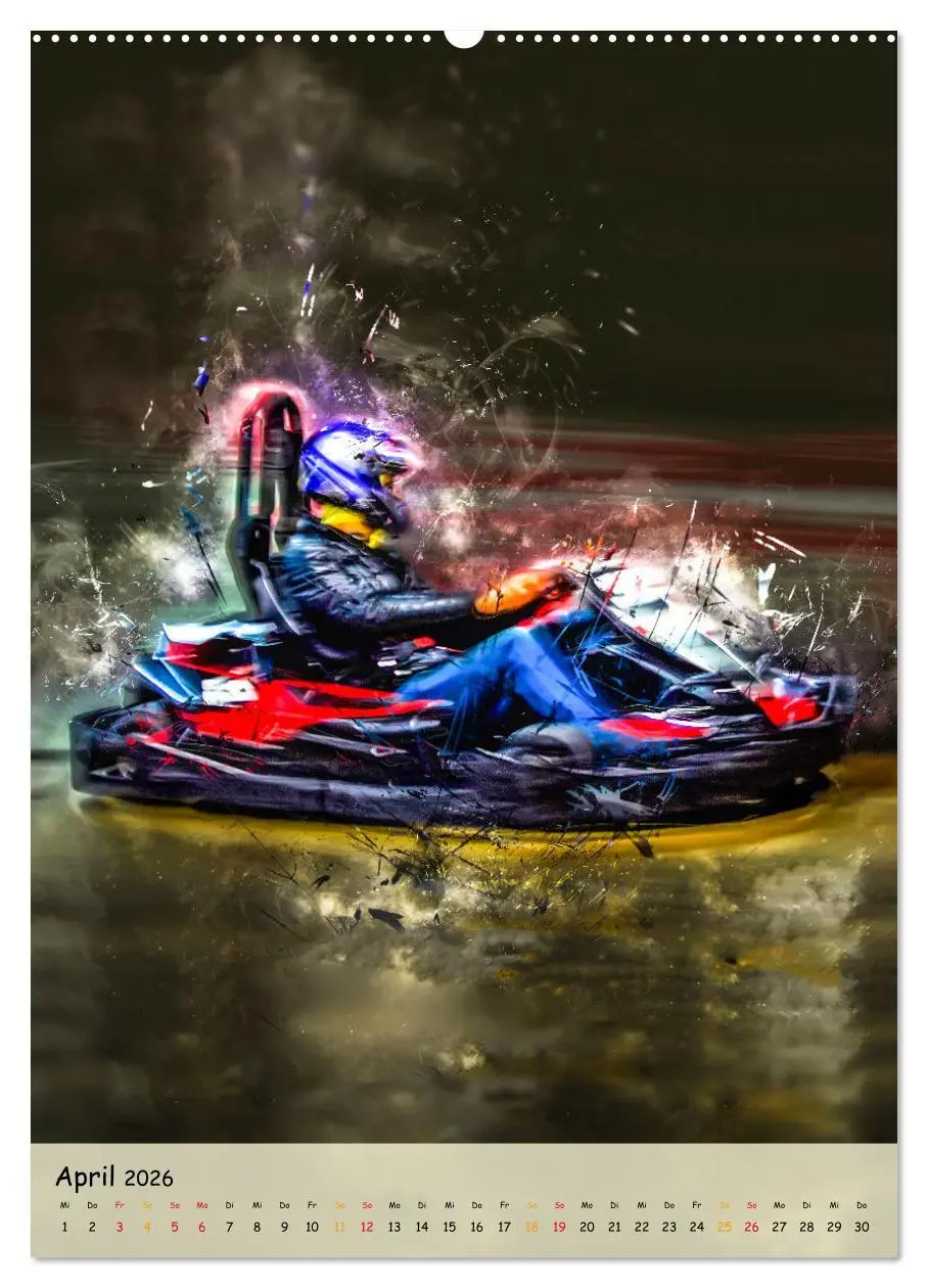 Bild: 9783516354614 | Gokart spektakulär (Wandkalender 2026 DIN A2 hoch), CALVENDO...