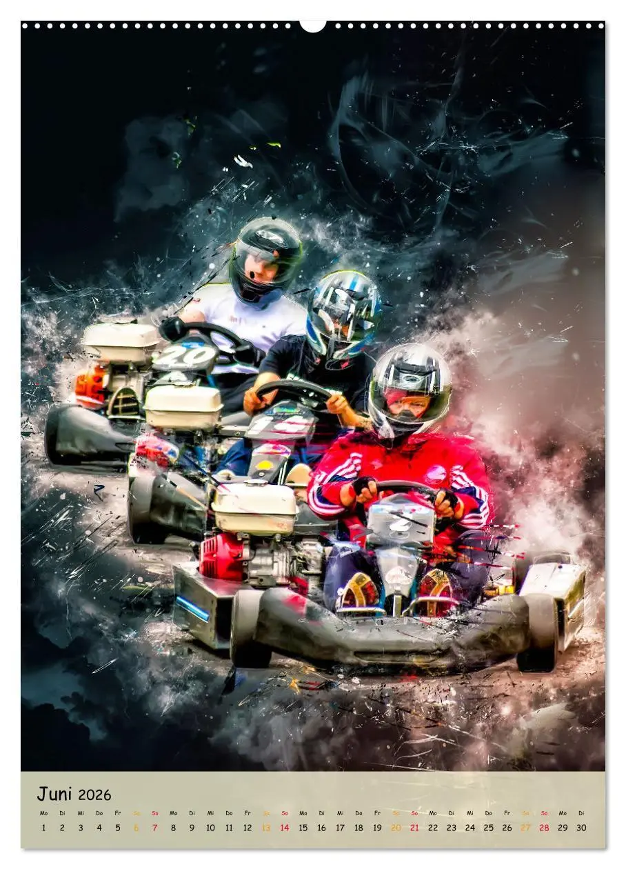Bild: 9783516354614 | Gokart spektakulär (Wandkalender 2026 DIN A2 hoch), CALVENDO...