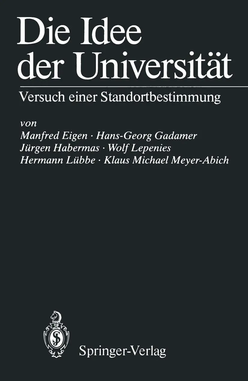 Cover: 9783540184614 | Die Idee der Universität | Versuch einer Standortbestimmung | Buch