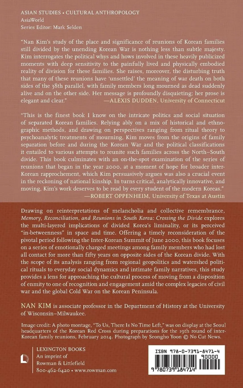 Rückseite: 9780739184714 | Memory, Reconciliation, and Reunions in South Korea | Nan Kim | Buch
