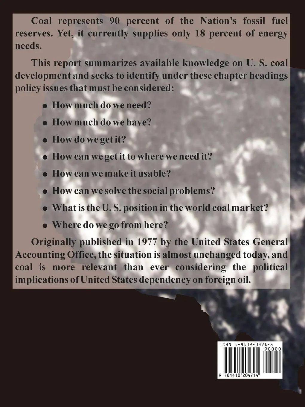 Rückseite: 9781410204714 | U. S. Coal Development | Promises, Uncertainties | Us | Taschenbuch