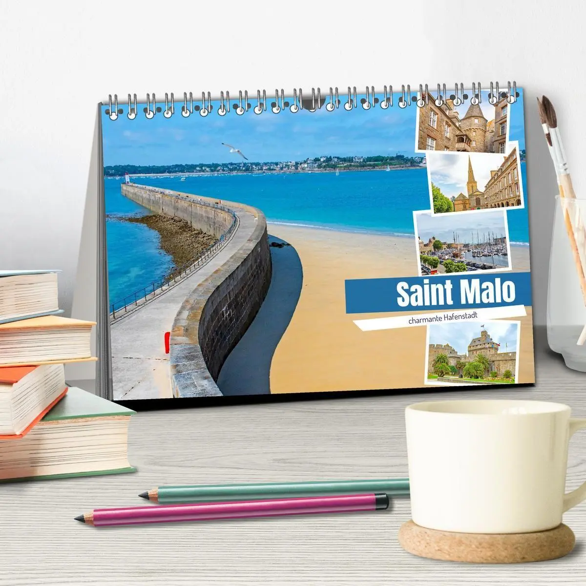 Bild: 9783516654714 | Saint Malo - charmante Hafenstadt (Tischkalender 2026 DIN A5 quer),...