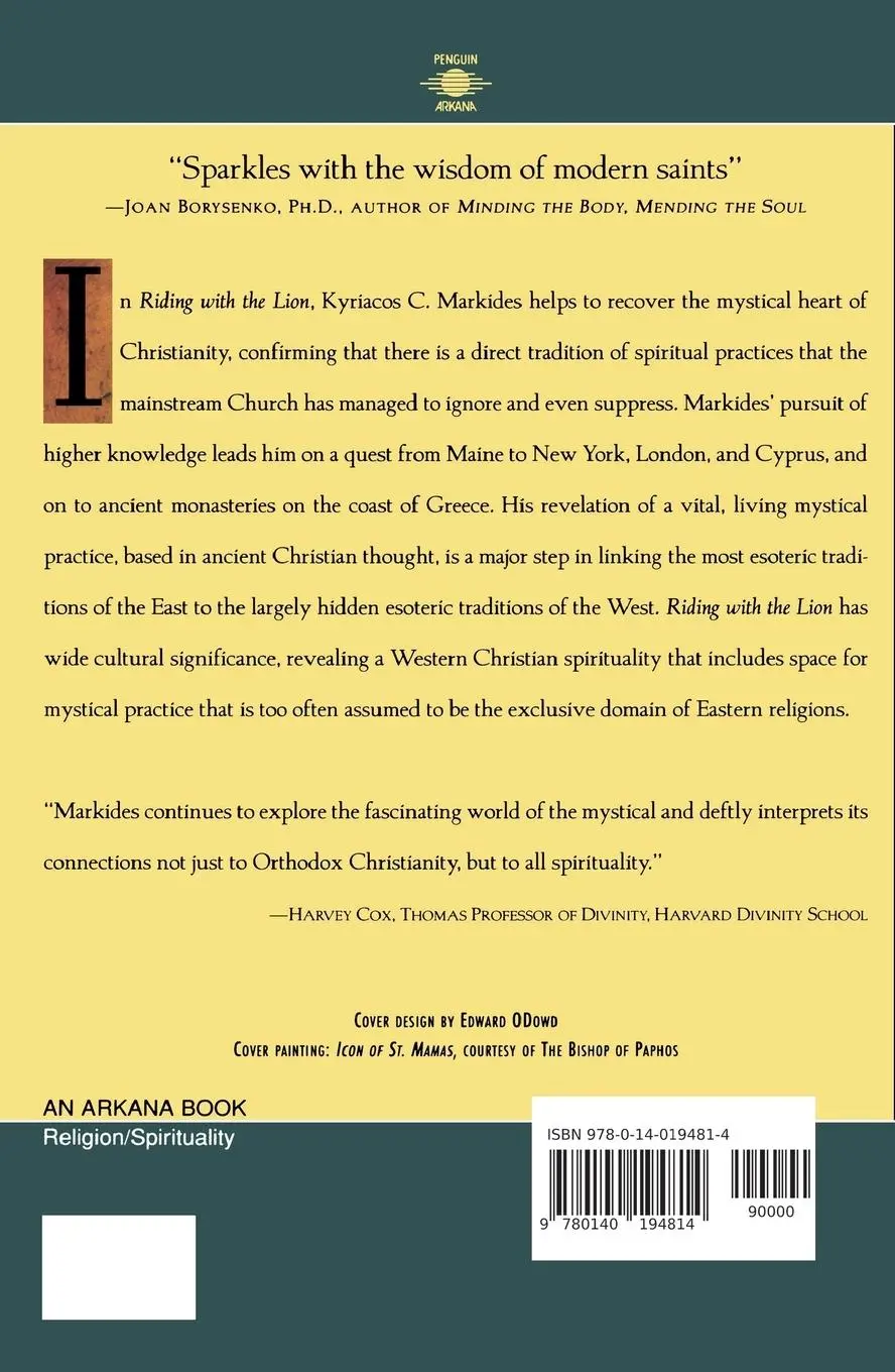 Rückseite: 9780140194814 | Riding with the Lion | In Search of Mystical Christianity | Markides