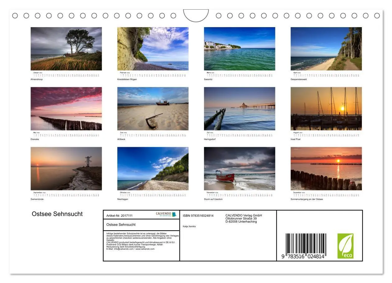 Bild: 9783516024814 | Ostsee Sehnsucht (Wandkalender 2026 DIN A4 quer), CALVENDO...