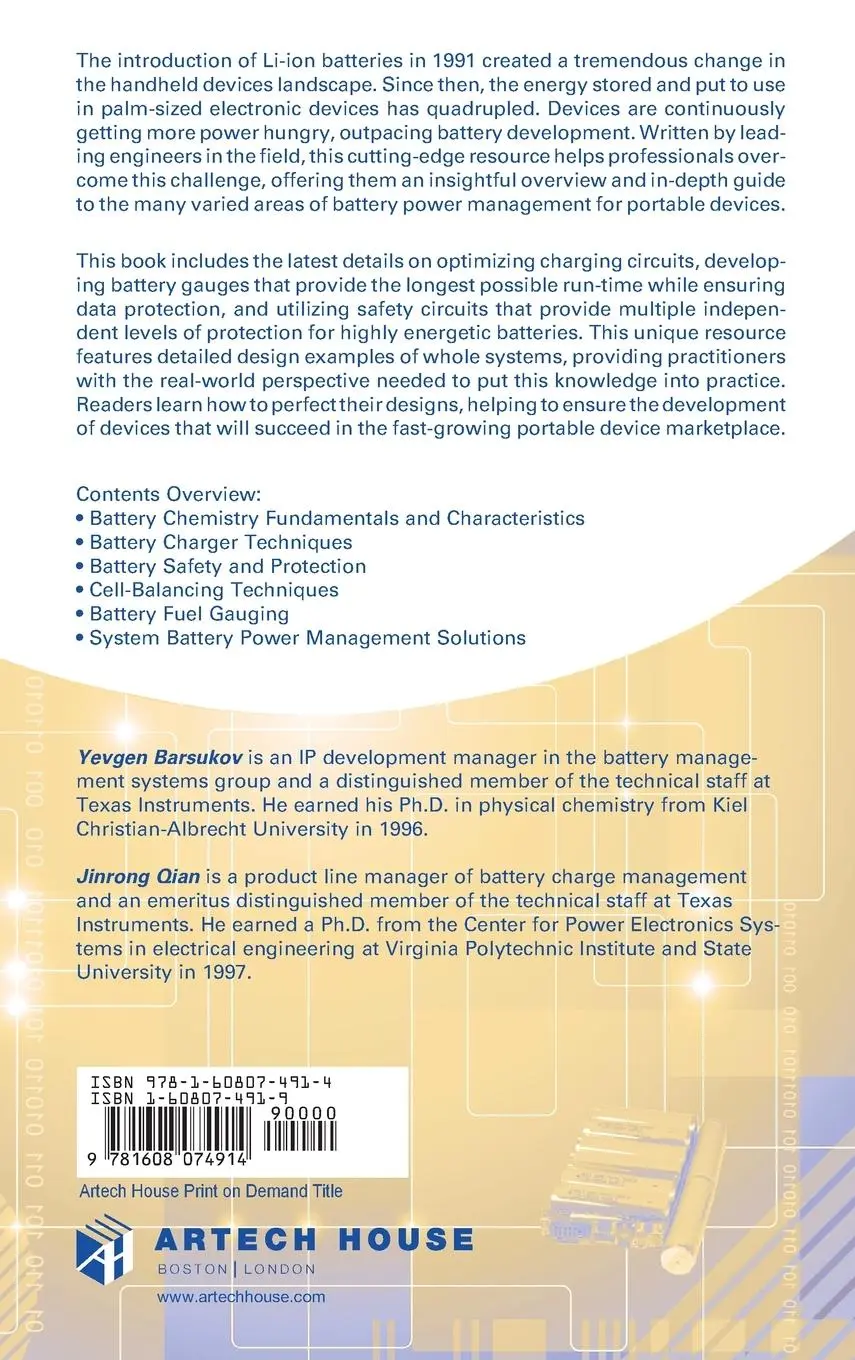Rückseite: 9781608074914 | Battery Power Management | Yevgen Barsukov (u. a.) | Buch | Englisch