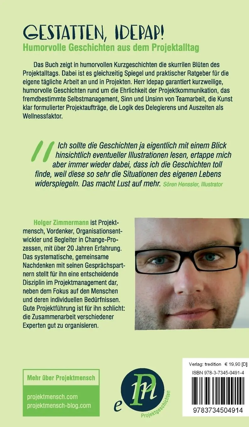Rückseite: 9783734504914 | Gestatten, Idepap! | Humorvolle Geschichten aus dem Projektalltag