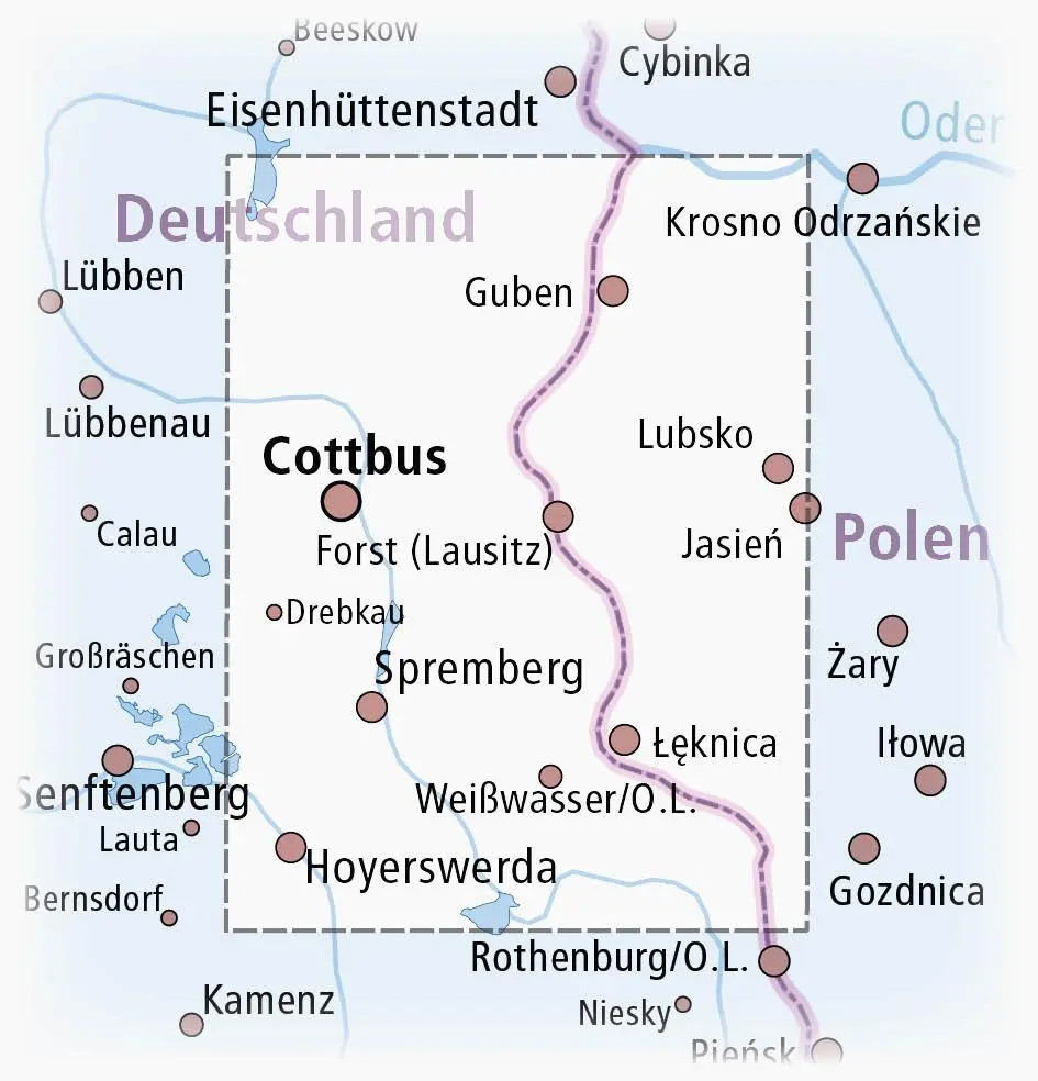 Bild: 9783747304914 | Spree - Neiße - Cottbus, Fürst-Pückler-Region 1:100 000 | (Land-)Karte
