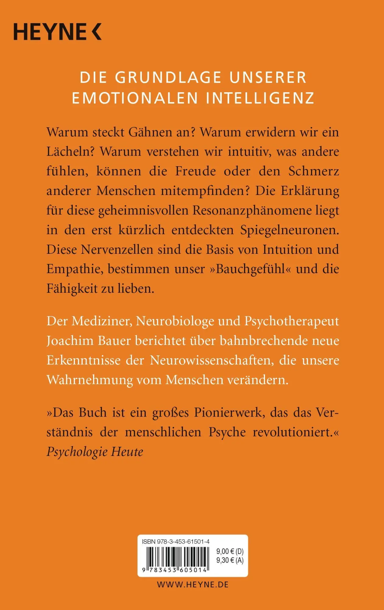 Bild: 9783453615014 | Warum ich fühle, was du fühlst | Joachim Bauer | Taschenbuch | 208 S.