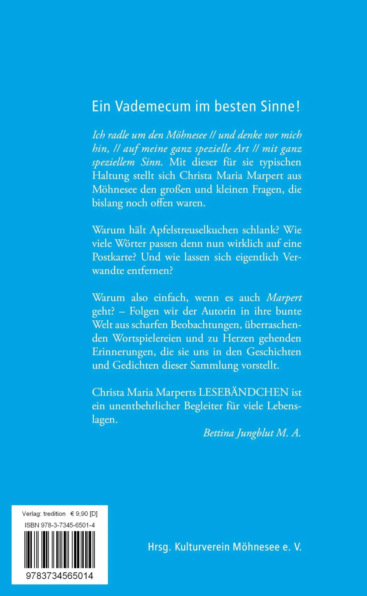 Rückseite: 9783734565014 | LESEBÄNDCHEN | Christa Maria Marpert | Taschenbuch | 140 S. | Deutsch