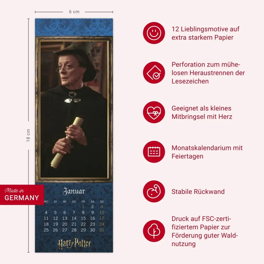 Bild: 9783756415014 | Harry Potter Lesezeichen &amp; Kalender 2027 | Kalender | Geblockt | 13 S.