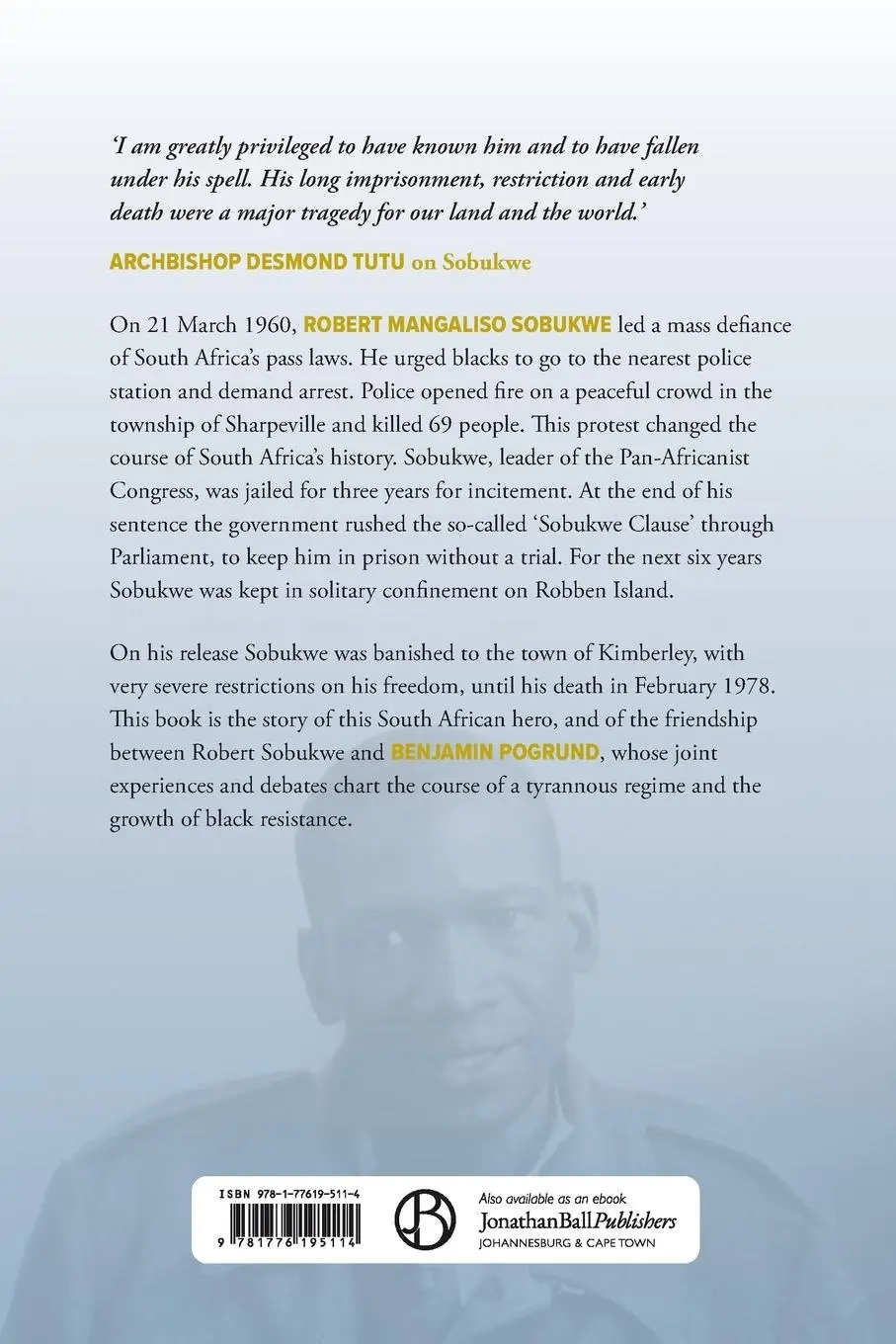 Rückseite: 9781776195114 | ROBERT SOBUKWE - How Can Man Die Better 2025 Edition | Pogrund | Buch