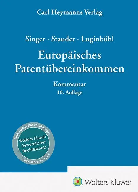 Cover: 9783452305114 | Singer / Stauder / Luginbühl, Europäisches Patentübereinkommen -...