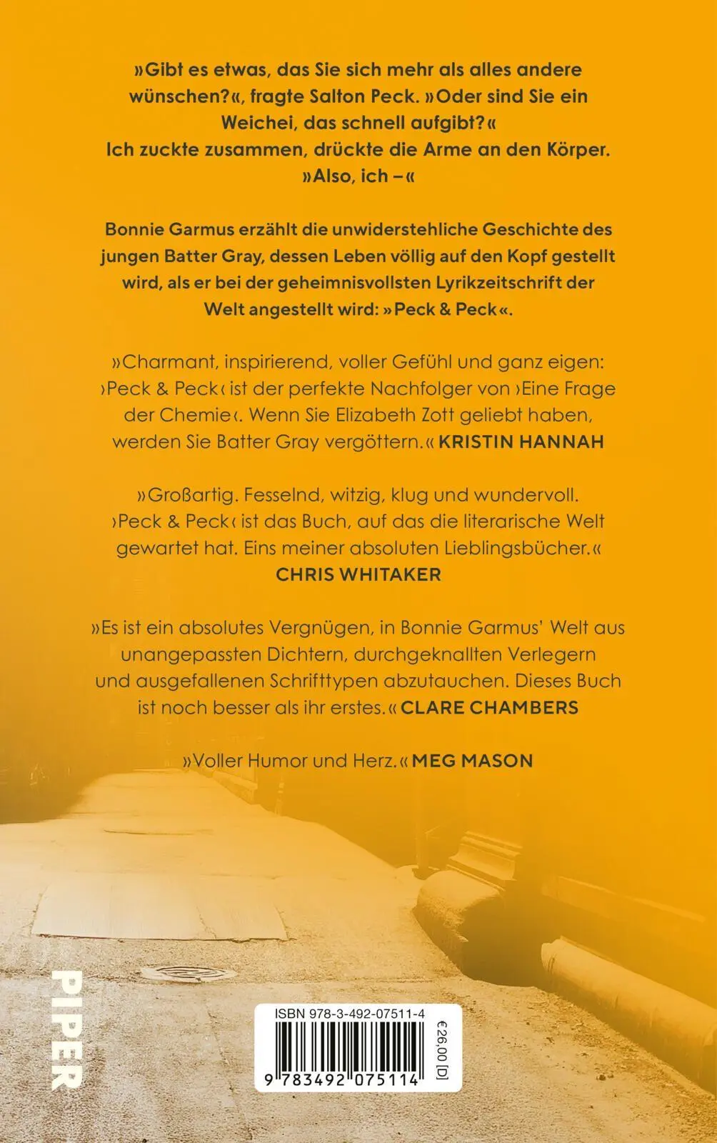 Rückseite: 9783492075114 | Peck &amp; Peck | Bonnie Garmus | Buch | 544 S. | Deutsch | 2026