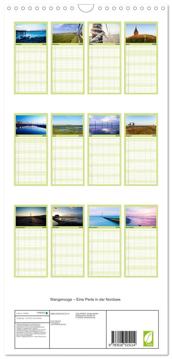 Bild: 9783516515114 | Familienplaner 2026 - Wangerooge - Eine Perle in der Nordsee. mit 5...