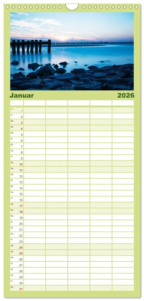 Bild: 9783516515114 | Familienplaner 2026 - Wangerooge - Eine Perle in der Nordsee. mit 5...