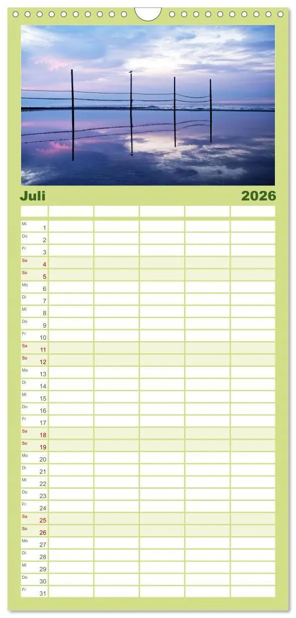 Bild: 9783516515114 | Familienplaner 2026 - Wangerooge - Eine Perle in der Nordsee. mit 5...