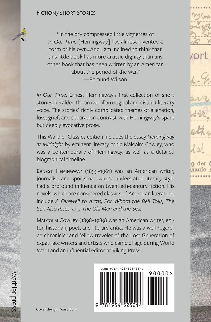Rückseite: 9781954525214 | In Our Time (Warbler Classics) | Ernest Hemingway | Taschenbuch | 2021