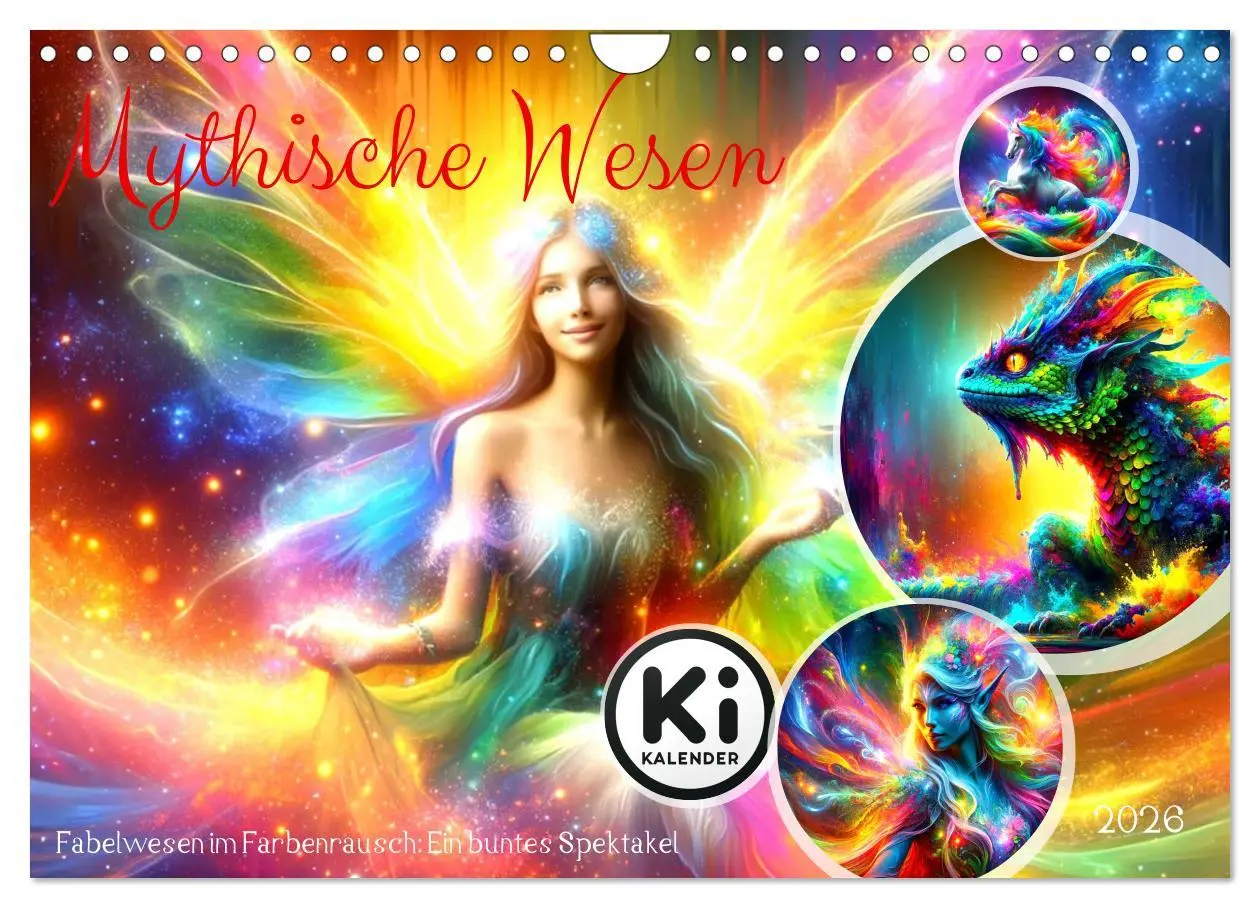 Cover: 9783457345214 | Mythische Wesen - Fabelwesen im Farbenrausch: Ein buntes Spektakel...