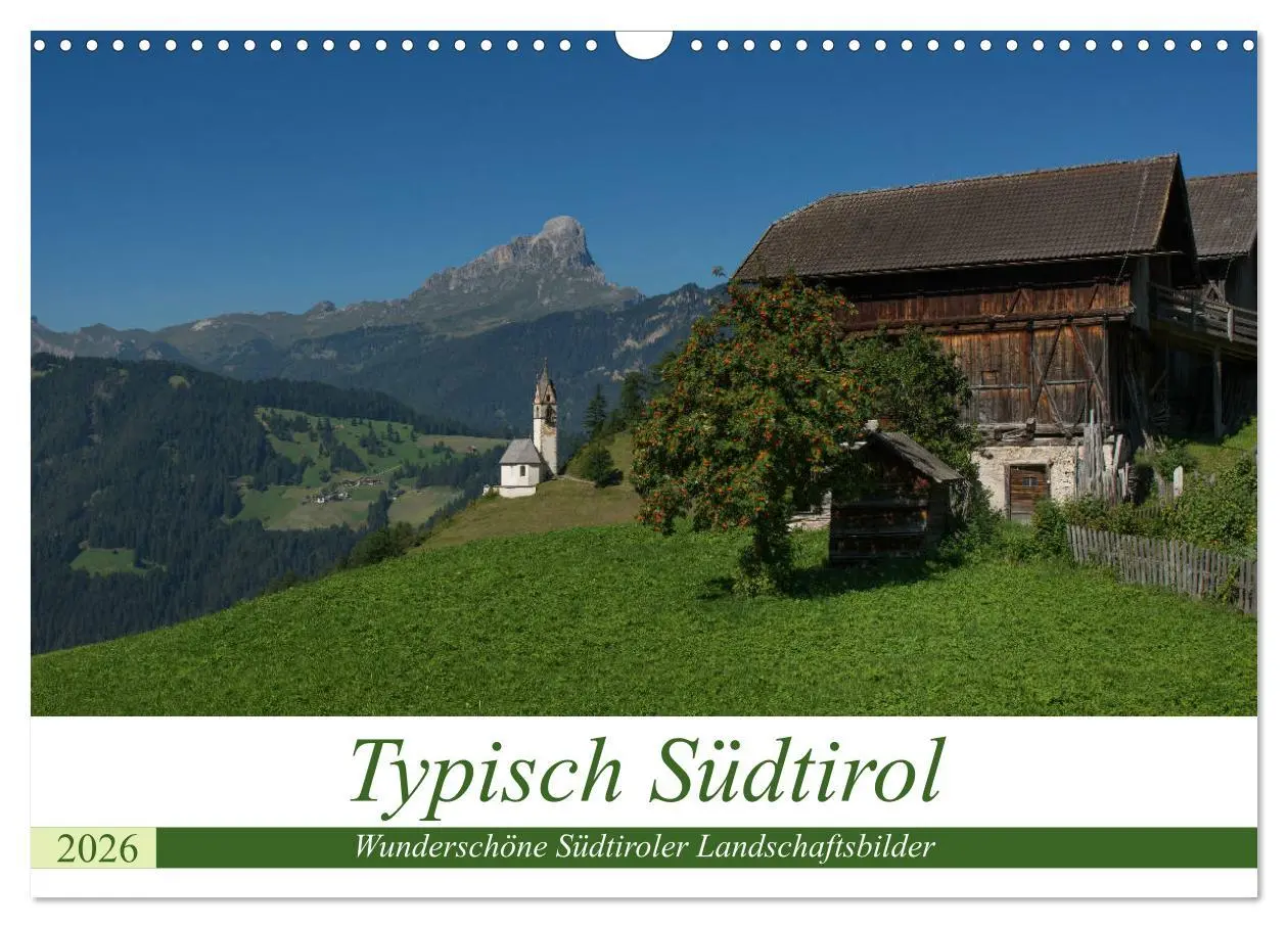 Cover: 9783457895214 | Typisch Südtirol (Wandkalender 2026 DIN A3 quer), CALVENDO...