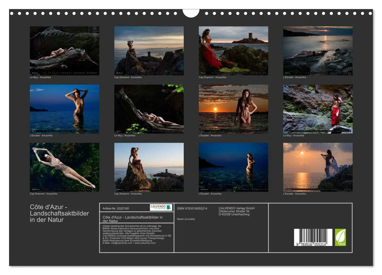 Bild: 9783516055214 | Côte d'Azur - Landschaftsaktbilder in der Natur (Wandkalender 2026...