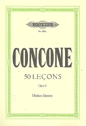 Cover: 9790014005214 | Lessons(50) Op.9 Midden | Concone | Buch | Edition Peters