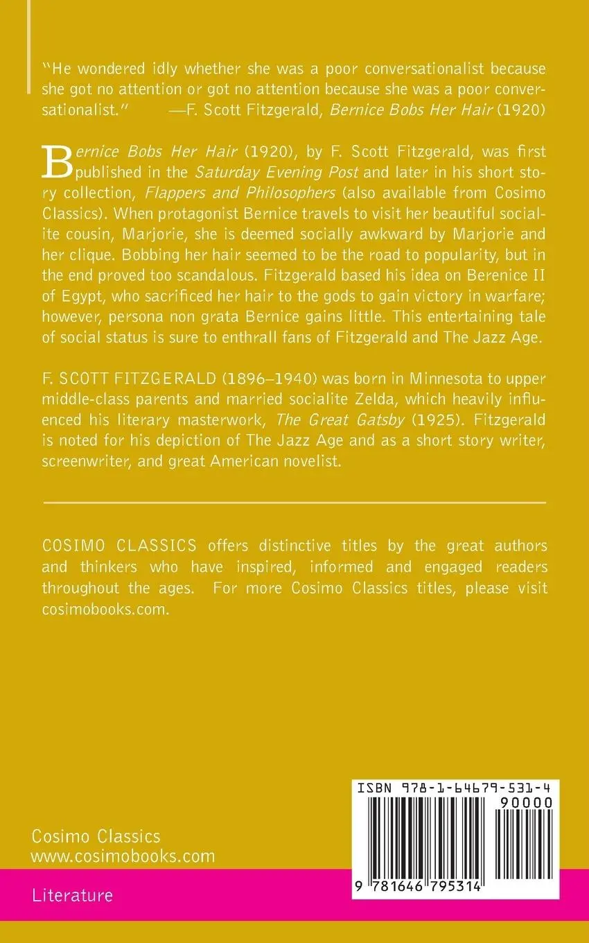 Rückseite: 9781646795314 | Bernice Bobs Her Hair | F. Scott Fitzgerald | Taschenbuch | Englisch