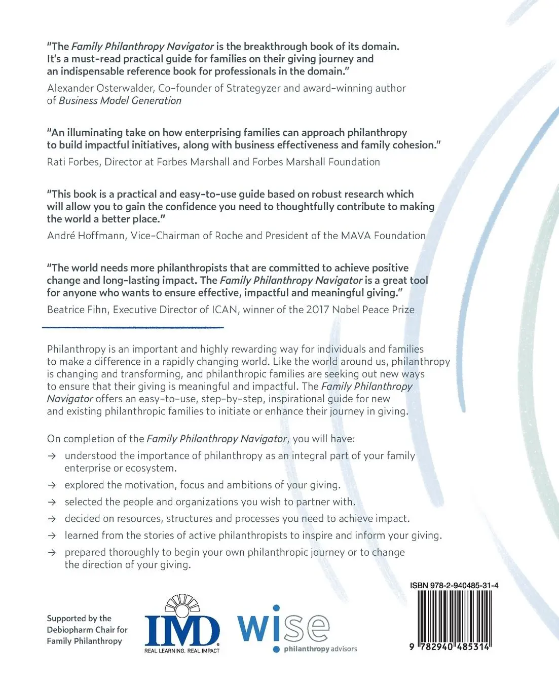 Rückseite: 9782940485314 | The Family Philanthropy Navigator | Peter Vogel (u. a.) | Taschenbuch